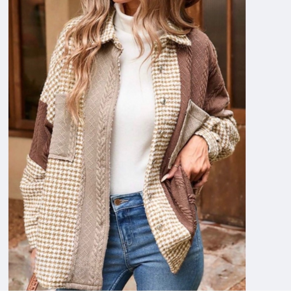 New button down  long sleeve jacket